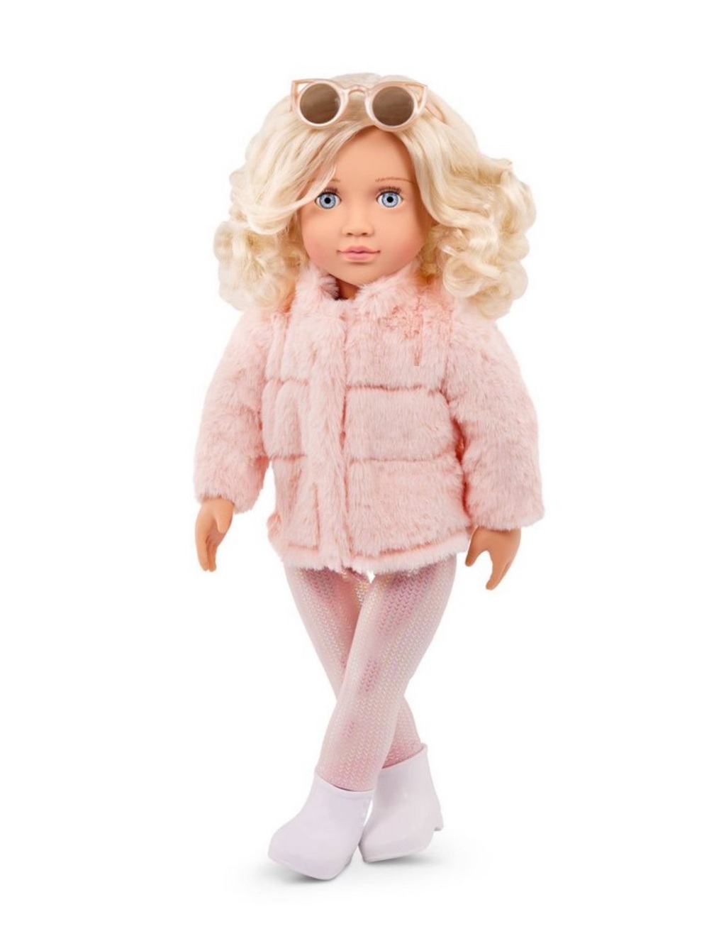 Our Generation Ava 18" Fashion Doll with Pink Faux Fur Coat Outfit *NEW*